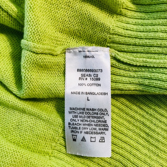 Bongo Cotton button front cardigan sweater L - Picture 14 of 14